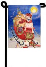 A chihuahua dog house flag -- perfect for the holidays. chihuahua-house-flag-holidays.jpg