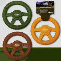 Jeep rubber steering wheel - a Jeep toy for dogs. rubber-jeep-steering-wheel-for-dogs.gif