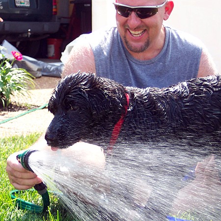 Jim and Destin... knee deep in water!