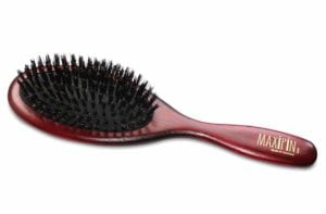 This is a dog boar bristle brush for smoothing Shih Tzu hair