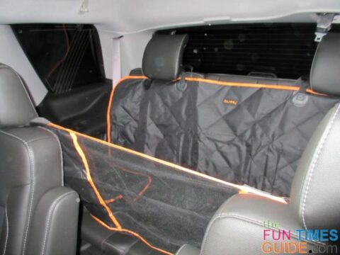 This is the iBuddy dog car hammock over my 3RD row bench seat! 