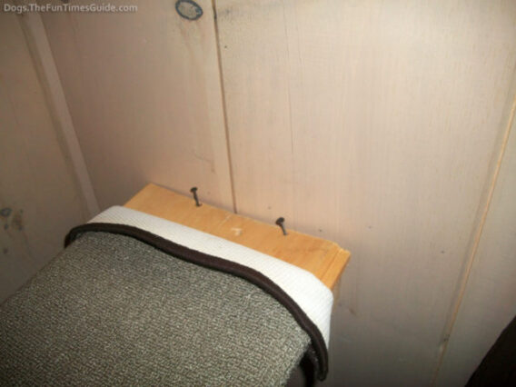The dog ramp landing and carpeting - actually, a floor mat. 