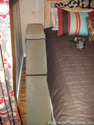 Lucy enjoys being able to get up on the bed without having to jump or use stairs. This dog ramp is perfect! 