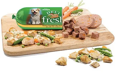 Freshpet makes deli fresh food for dogs in the refrigerator section of the pet food aisle.
