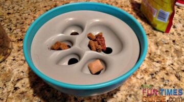 The PAW5 bowl is an interactive dog treat bowl