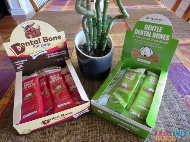 These are our new favorite dog treats... Mercola dental bones and gentle dental bones.