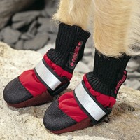 Muttlucks dog boots are for really cool dogs on really cold days.