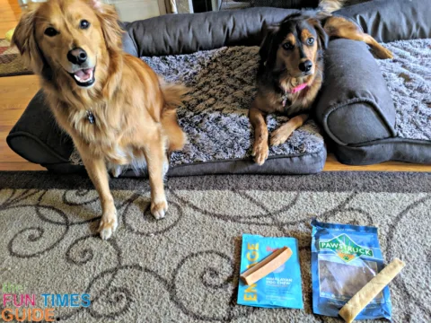 These 2 brands of Himalayan Dog Chews are my dogs' favorites: Pupford and Pawstruck. photo by Lynnette at TheFunTimesGuide.com