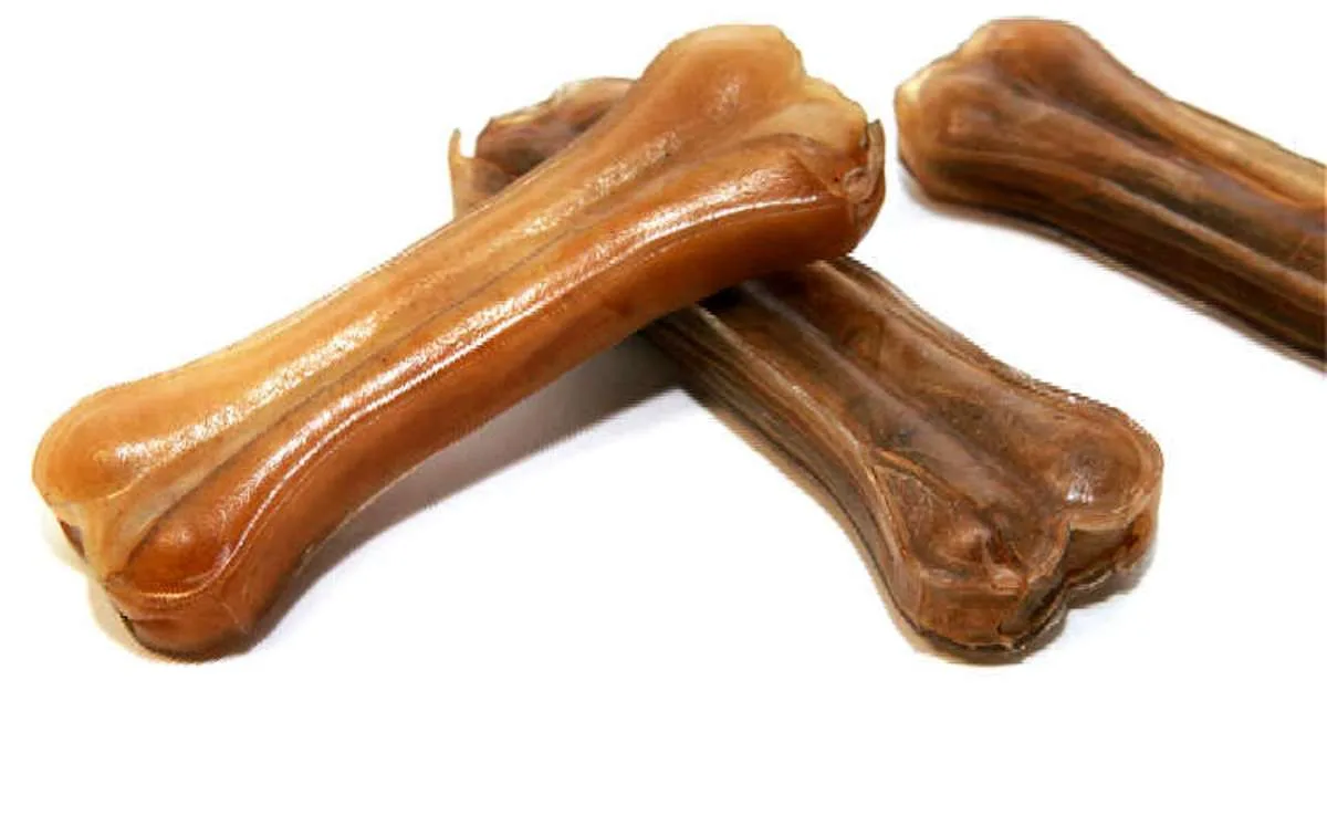 This is an example of pressed rawhide bones for dogs. Notice how tightly compressed the layers of cowhide are? They're impossible to separate!