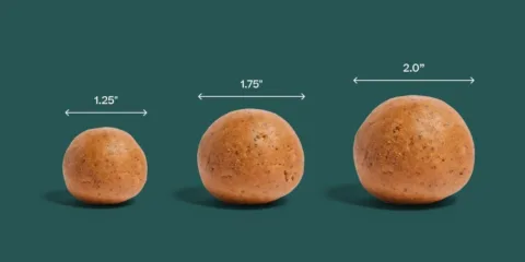 Here you can see the official dimensions of WOOF Pupsicle refill treats: Small = 1.25” diameter. Medium = 1.75” diameter. Large = 2” diameter. Photo by WOOF Here you can see the official dimensions of WOOF Pupsicle refill treats: Small = 1.25” diameter. Medium = 1.75” diameter. Large = 2” diameter.