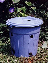 Self-contained dog poop compost bin - small.